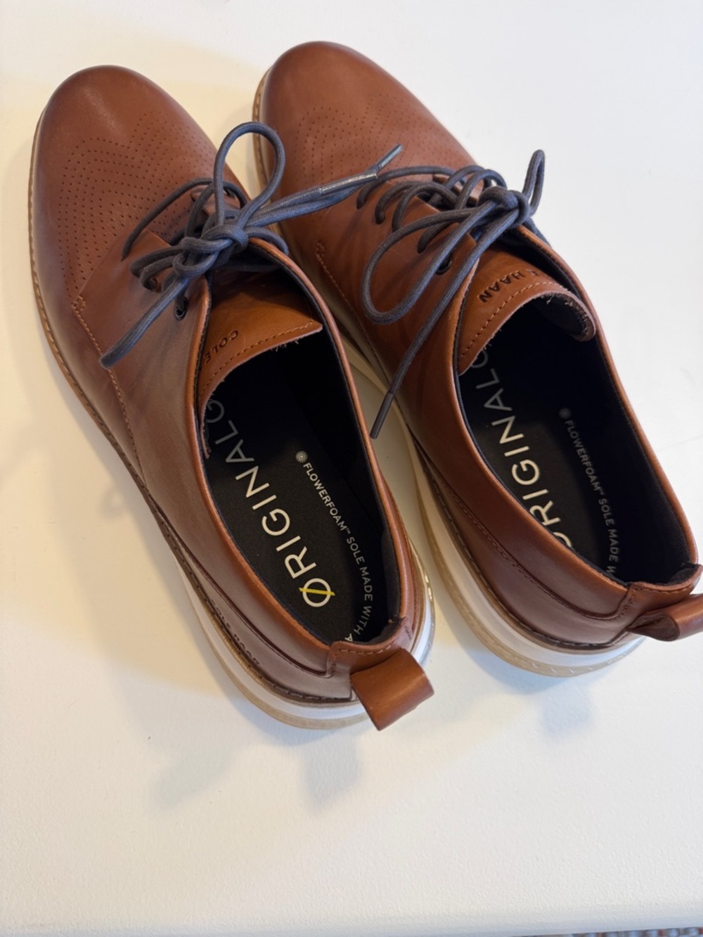 Cole Haan Original Grand Men’s Brown Leather Derby Oxfords Sz 13.  NWOB. Tub6